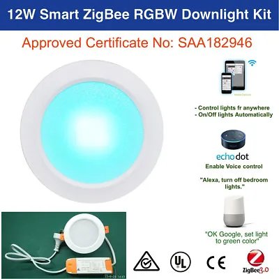 $50 • Buy Echo Plus SmartThings Nue Hue Bridge Compatible Smart ZigBee RGBW Downlight Kit