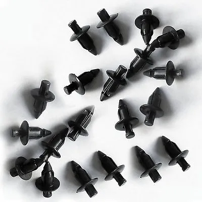 20 X Quality 6mm M6 Plastic Push Screw Rivet Scrivet Fairing Panel Fixings Clips • £6.99