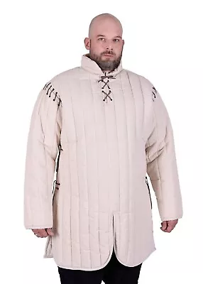 Medieval Thick Padded Gambeson Costume Armor Doublet Aketon Jacket SCA Larp • $60.66