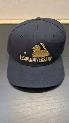 Vintage 125th Anniversary MLB 1994 New Era Pro Model Snapback Baseball Hat Black • $30