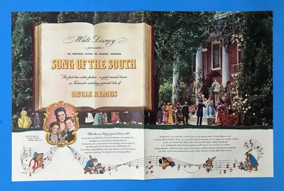 $9.75 • Buy Song Of The South Walt Disney 1946 Movie Print Ad 2 Page 13 1/4  X 20 3/4 