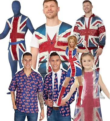 Adults Union Jack Kings Coronoation British Flag Fancy Dress Kids Eurovision • £17.99