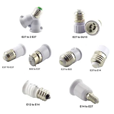 E27 E14 GU10 B22 Holder Converter LED Lamp Light Bulbs Base Socket Adapter • $2.52