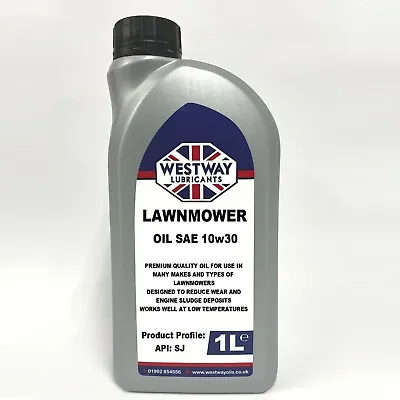 10w30 4 STROKE LAWNMOWER OIL AND GARDEN MACHINERY OIL 1L 1 Litre • £10.99
