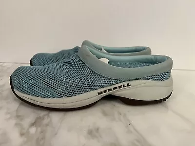 Merrell Mesh Mule Slip On Size 8 Teal Aqua Blue  • $14.50