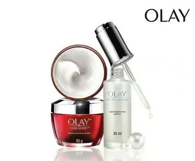 Set Olay Regenerist Micro-Sculpting Cream+White Radiance LightPerfecting Essence • $147.18