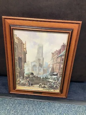 LOUISE RAYNER  All Saints Pavement York  Print. Framed Ready To Hang. • £25