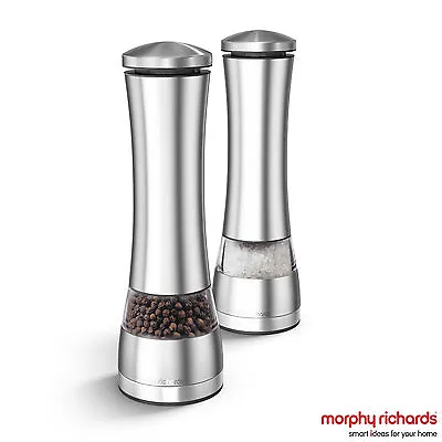 Morphy Richards 974224 Electronic Salt And Pepper Mill Stainless Steel • £12.49