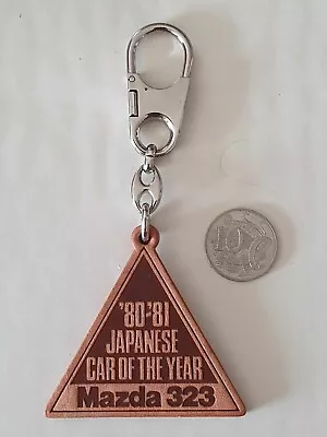 '80-'81 Japanese Car Of The Year Mazda 323 Leather Keyring/keytag. • $19.50