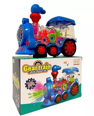 Kids Toy Train With Flashing Light And Music Sound Toddler Toy Gift • £9.95