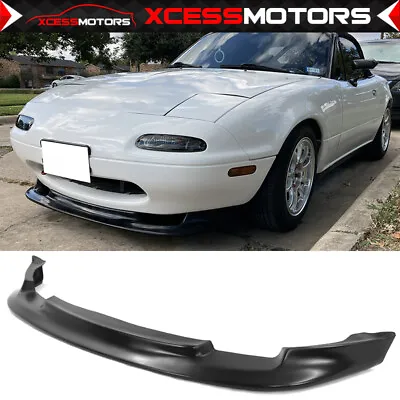 Fits 90-97 Mazda Miata MX5 NA/Mk1 PU Front Bumper Lip Spoiler GV Style Black • $47.89