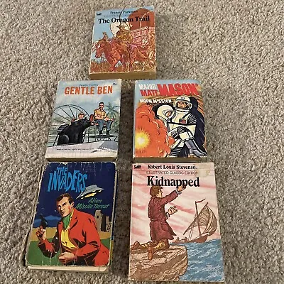 Lot Of 5 Vintage Moby Books: Mini Illustrated Classic Edition Paperback Books • $27.50