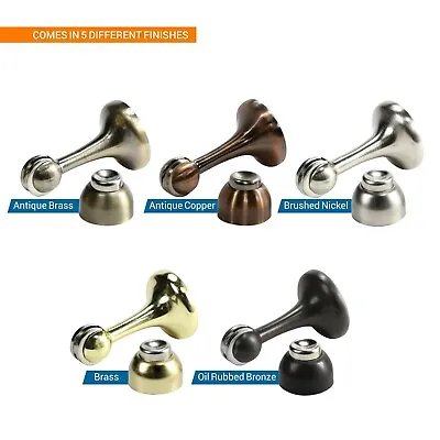 Contemporary Magnetic Spring Door Stop Holder With Catch - 5 Colors Available! • $17.44