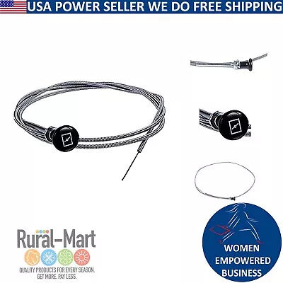237 Rotary Universal Push Pull Choke Cable 63  Inner 60  Conduit (2-3/4  Travel) • $7.97