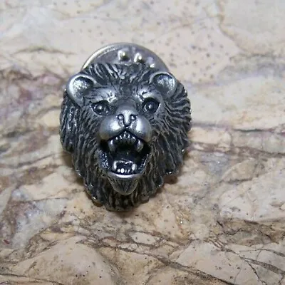 Vintage Lion's Head Signed Brooch Pin IF684 729 • $22.27