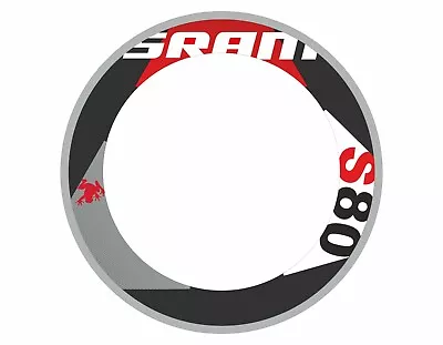 SRAM S80 Wheelset Rim Road Bicycle Decals Stickers Adhesive 2 Set (12 Pcs) Red • $32.99