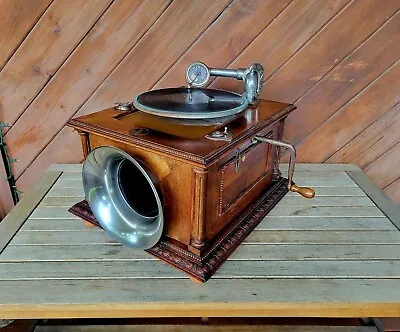 Antique C.1905 Hymnophon Phonograph Rare German Internal Horn Talking Machine  • $1599