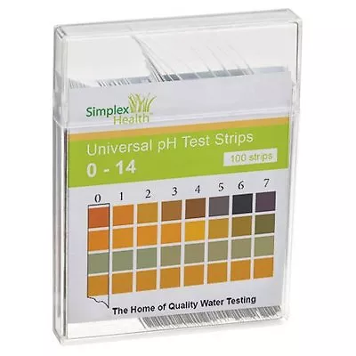 £4.99 • Buy Alkaline Water PH Test Strips 100 Test Strips Check Water (pH 0 - 14)