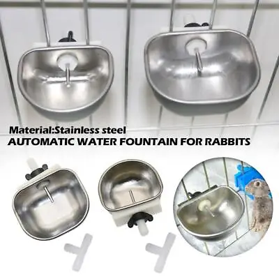  5PCS Stainless Steel Rabbit Watering Cup Bowl - Farm Automatic Water Supply • $16.24