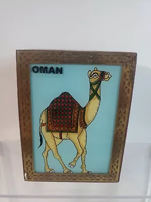 Vintage Middle Eastern Gold Embossed Camel Trinket/jewelry Box Velvet  • $30.40