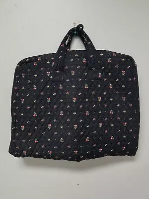 Vintage Vera Bradley Black Quilted Rose Pattern Travel Garment Bag • $14.99