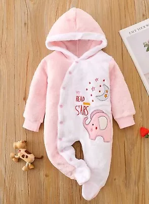 Newborn Baby Girl Kids Hooded Romper Jumpsuit Bodysuit Clothes Outfits. • $25