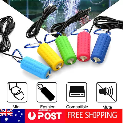 Mini Aquarium Oxygen Air Pump Fish Tank USB Power Silent Air Compressor Aerator • $14.78