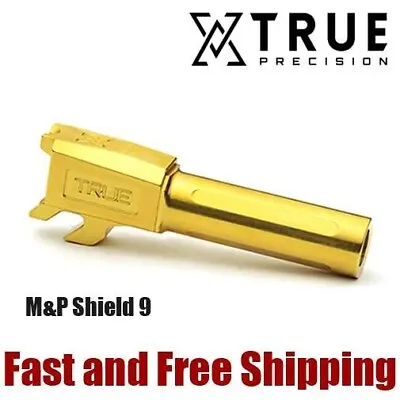 True Precision X-Fluted Match Grade Barrel For S&W M&P Shield 9 - Gold TiN • $189.95