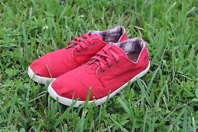 Toms Men’s Red Canvas Sneakers Size 12 • $23.75