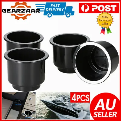 $14.99 • Buy 4PCS Recessed Drop In Plastic Cup Drink Holder For Boat Car Marine Universal AUS
