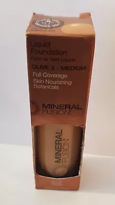 Mineral Fusion Liquid Foundation Olive 2 Medium 1 FL OZ Full Coverage • $14