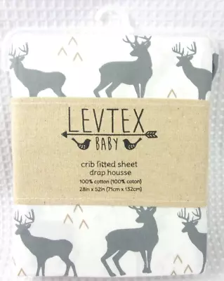 Levtex Baby: Logan Woodland Separate Crib Fitted Sheet 100% Cotton 28 X52  NWT • $15.99