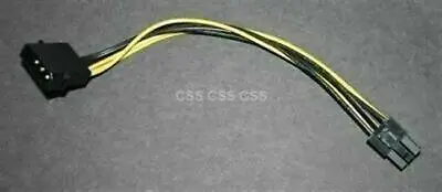 3-Pin Male Molex To 6-Pin PCI Express (PCI-E) Connector Adapter Cable Cord • $15.99