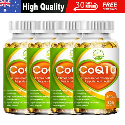 COQ10 Coenzyme Q-10 Capsules Strong AntioxidantSupport Heart Health 120 Pcs AU • $19.78