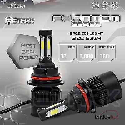 72W 8000LM US BridgeLux Chip LED Kit 6000K Headlight Hi / Lo Bulbs - 9004 HB1 • $24.79