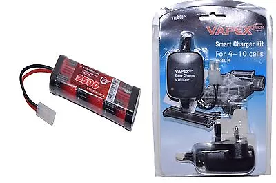 Rechargeable Battery Pack & Charger 7.2v 2500mah Ni-MH Tamiya Vapextech • £20.25