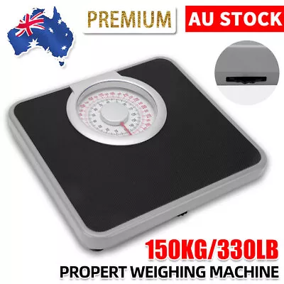 Bathroom Scale Mechanical Machine Gym Weighing Scales 150kg Body Weight Display • $34.95