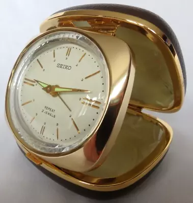 1970s Vintage Seiko Alarm Clock Repeat 2 Jewels Wind-Up - DEFECTIVE ALARM • $12.50