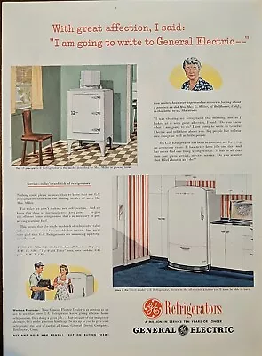 1945 Vintage General Electric Refrigerator Print Ad WW2 Era • $8.99