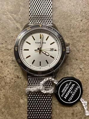 (READ) Tourneau Executive Big Face Swiss Quartz Honda Stainless Watch RARE! • $54.99