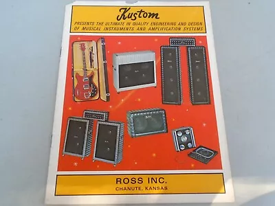 Vintage Kustom Bass Amp Guitar Catalog Chanute Kansas-cool! • $164.95