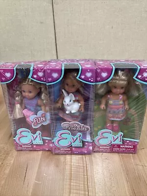 EVI LOVE 3 Doll Set With Rabbit Sold As Set New • $12.99