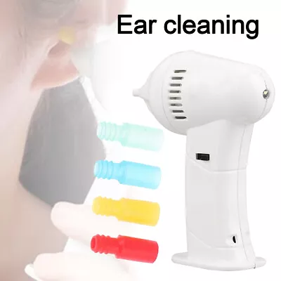 Electric Ear Wax VAC Cleaner Remover Kit Safe Removal Cordless Vacuum Suction • £5.29