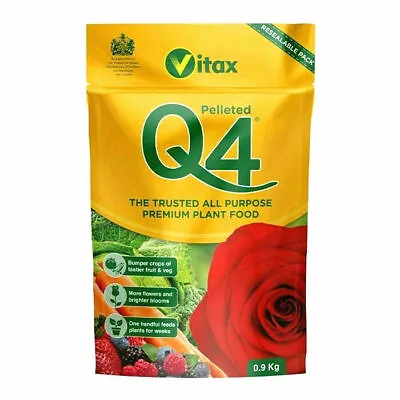 Vitax Q4 Trusted All Purpose Premium Plant Food Fertiliser Pellets - 0.9kg • £5.49