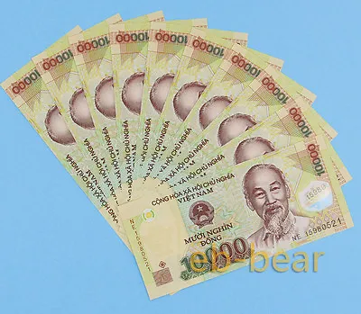 Lot 10 Pcs Vietnam 10000 (10K) Dong Banknotes Polymer Money Currency UNC  • $13.50