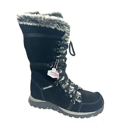 Skechers Womens Grand Jams Unlimited Snow Boot Black Size 5.5 M • $48