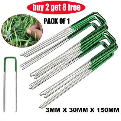 Metal Garden Pegs Landscape Weed Membrane Staples U Pins Hooks • £2.57