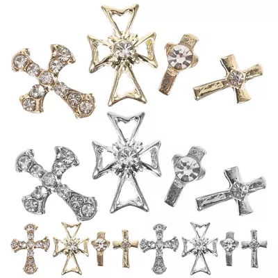 80pcs Nail Art Gems With Cross Charms For Women's Nails  • $11.83