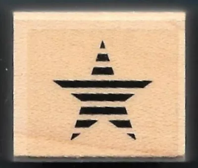 STAR STRIPES USA FLAG Love Of Country VETERAN MILITARY Wood Mount RUBBER STAMP • $4.99