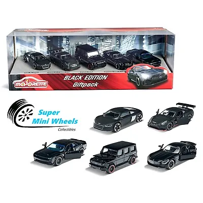 Majorette 1:64 5-Car Set Gift Pack Black Edition 2023 • $18.99